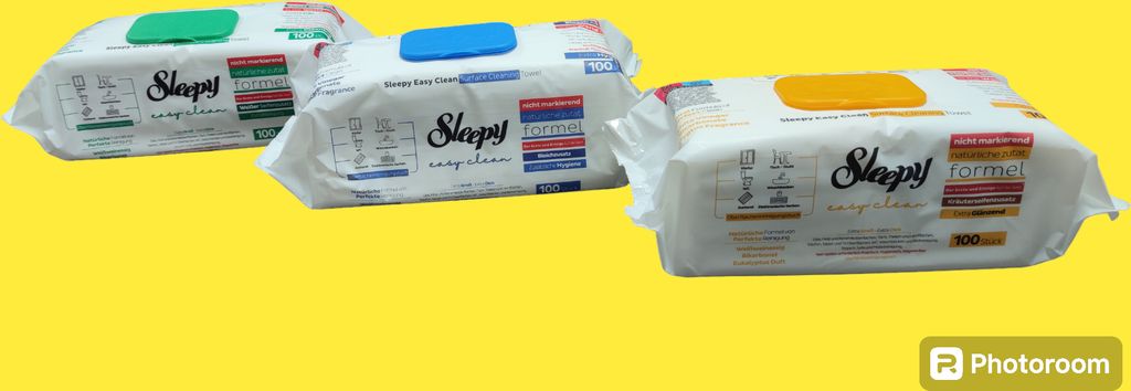 Sleepy Feuchttücher Easy Clean 100 Tücher Grün Reine weiß Produktbild 13