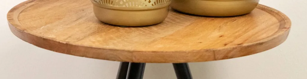 Table basse bois manguier 44,5cm : la solution déco pour petit espace - 6