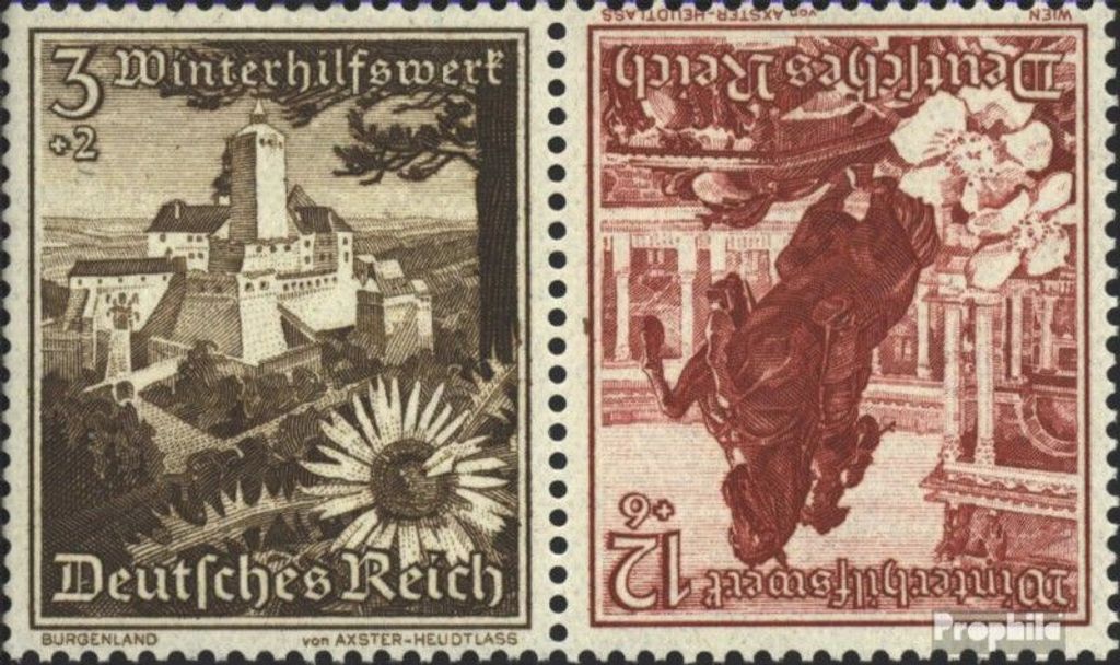 Briefmarken Deutsches Reich 1938 Mi K34 mit Falz Ostlandschaften