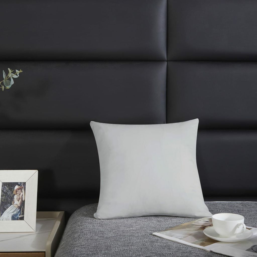 Satin Kissenbezug 100% Baumwolle 40X40 Hellgrau Produktbild 