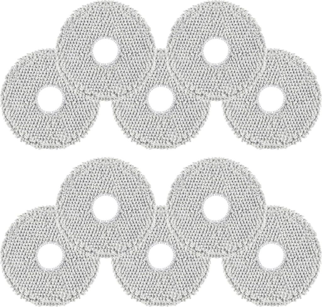 10 Stück Wischmopp für Dreame L10s Pro Ultra Heat/X40 Ultra/X50 Ultra/L40 Ultra/MOVA E30 Ultra/ L20 Ultra Saugroboter,Mikrofaser Weich Waschbar u...