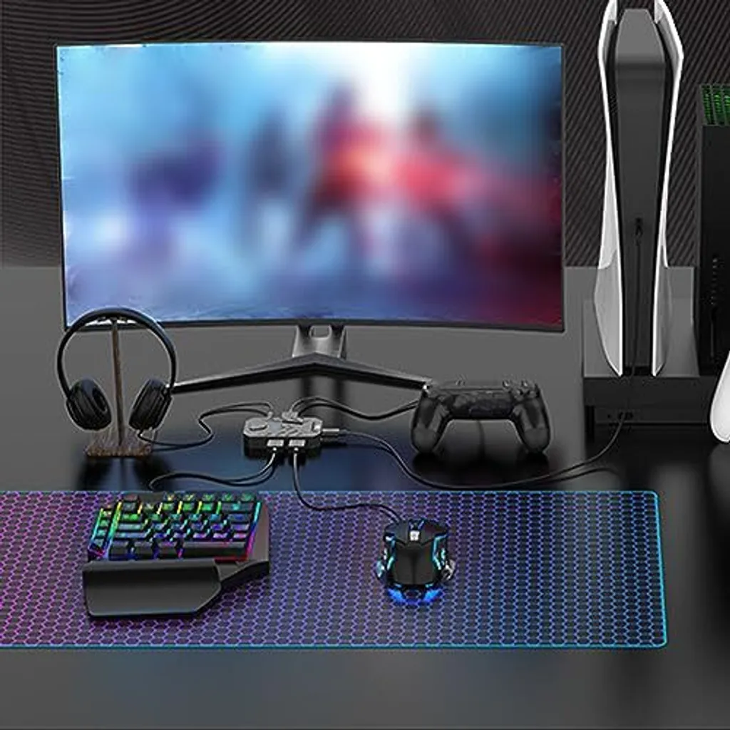 Adattatore Gaming per PS5 e Switch - Usa Tastiera e Mouse su Console - 5