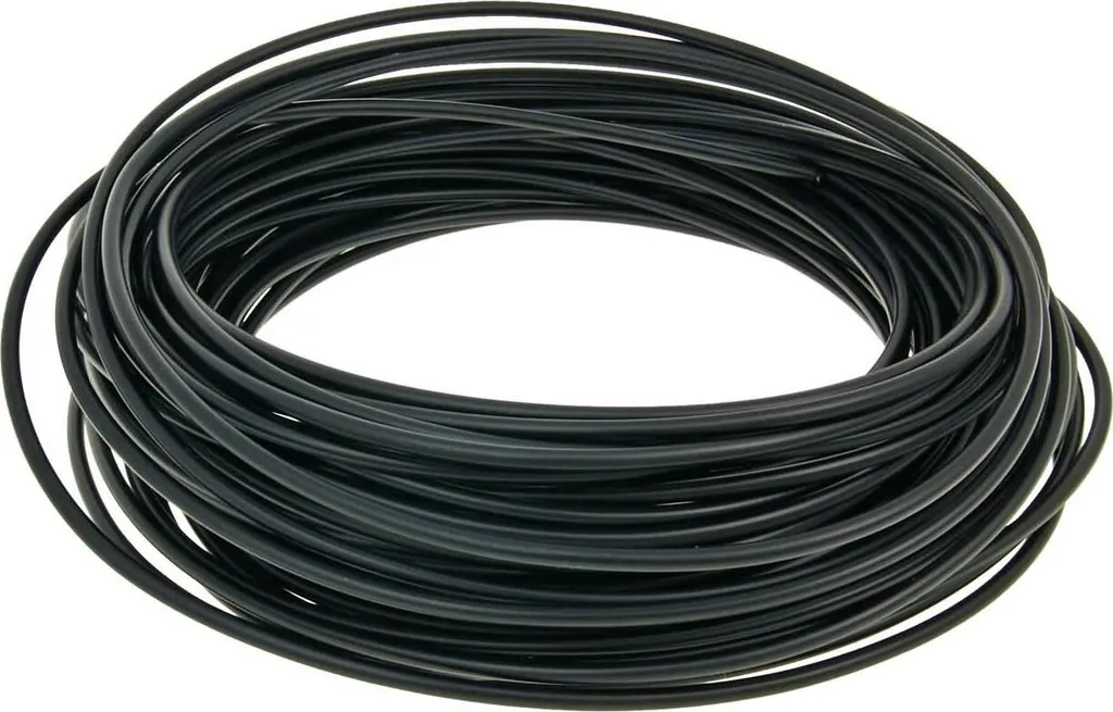 Gaine pour câble Bowden 50m noir 6mm pour réparation vélo et motoculture