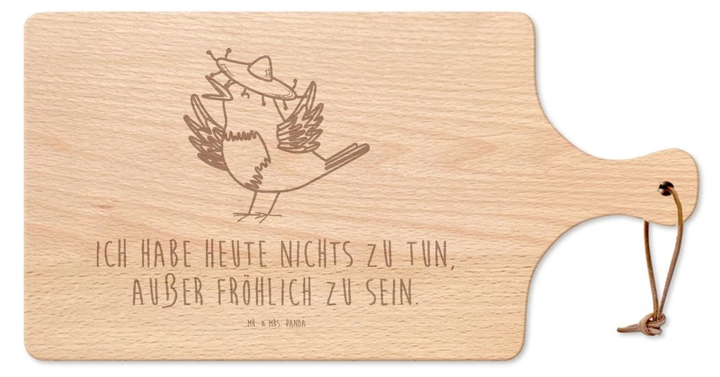 Mr. & Mrs. Panda Brett Rabe Sombrero - Transparent - Geschenk, Elster, Holzbrett, Lustige Sprüche, Servierbrett, Vogel, Frühstücksbrettchen, Sch...