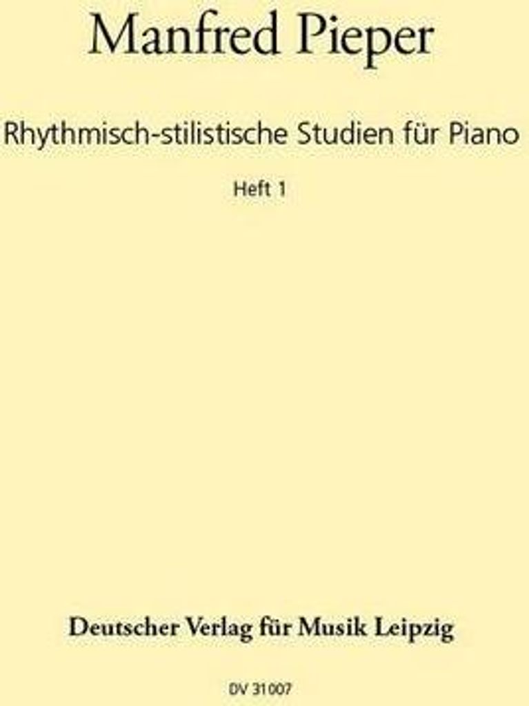 Rhythmisch-stilistische Studien Band 1für Klavier
