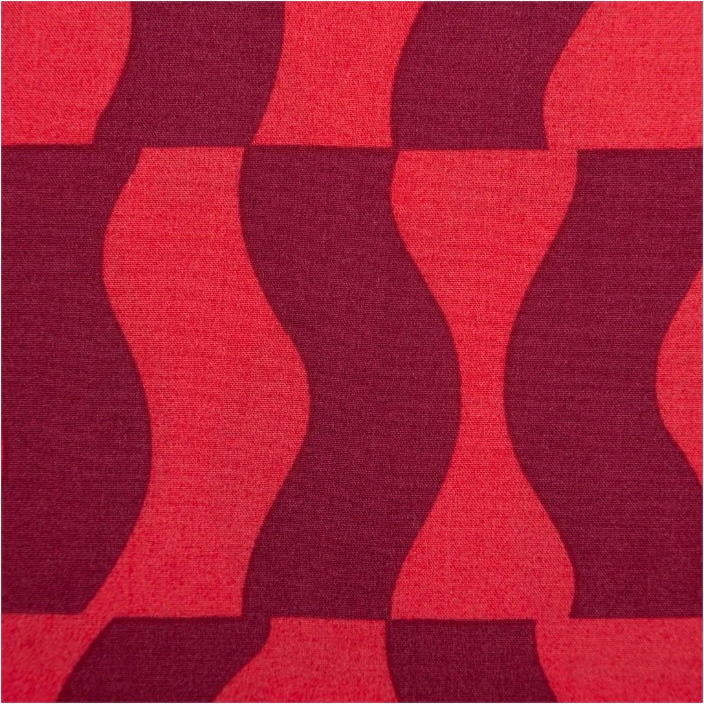 Viskose Stoff Meterware Wellen rot 140 cm EcoVero
