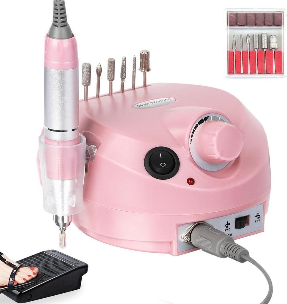 Nagelfräser Elektrisch, Elektrische Nagelfeile, Nagelfraeser Elektrische, Fraeser Nagelfeile Set, Maniküre, Pediküre Gerät, 30000 U/min