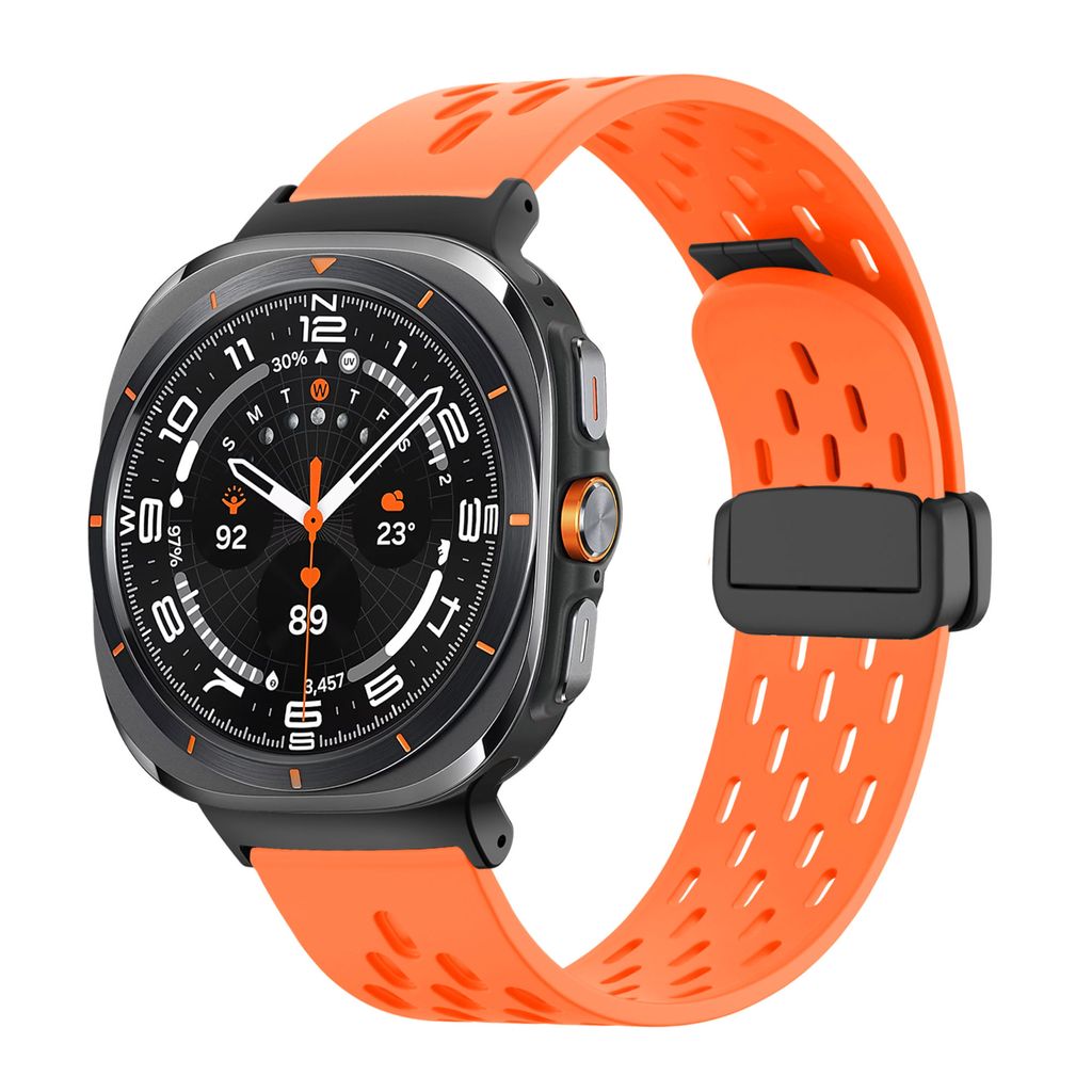 Bandz Sportband „Air“ mit magnetischem D-Schnallenverschluss – passend für Samsung Galaxy Watch Ultra – hochwertiges Silikonmaterial Smart...