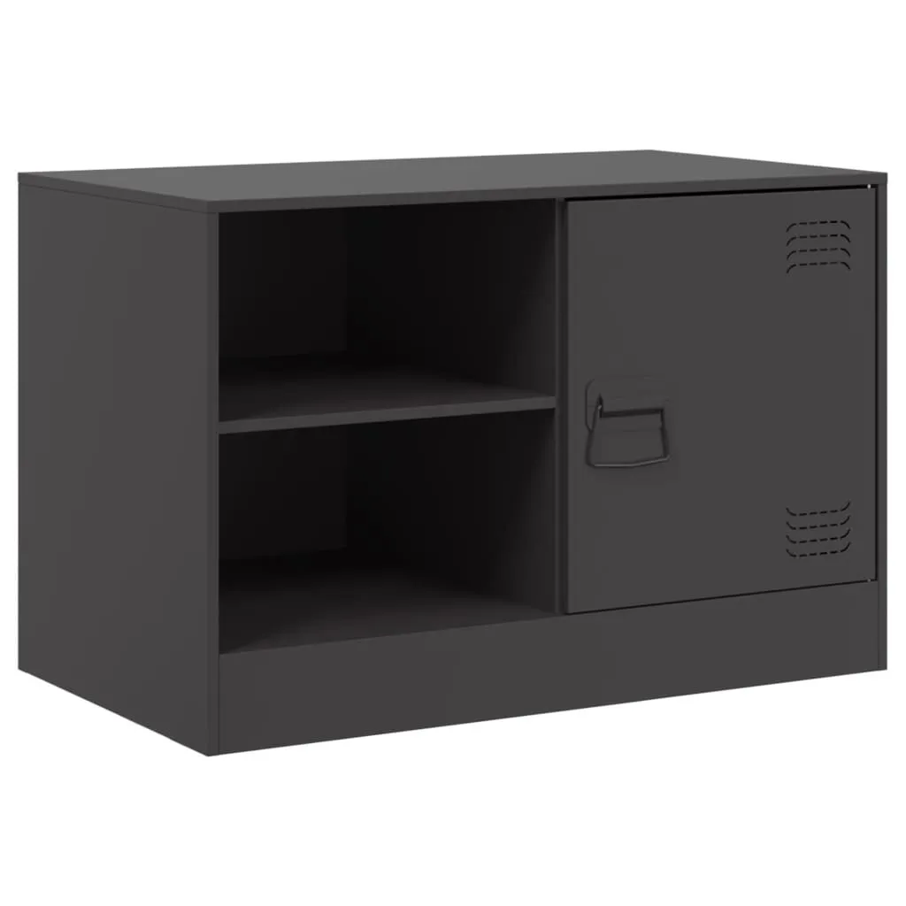 SYFAX™ Mobile TV Nero 67x39x44 cm in Acciaio - Stile Industriale Moderno