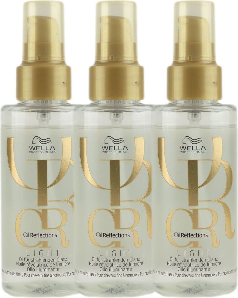 Wella Oil Reflections Light Oil 3 x 100 ml Haarpflegeöl Set Produktbild 