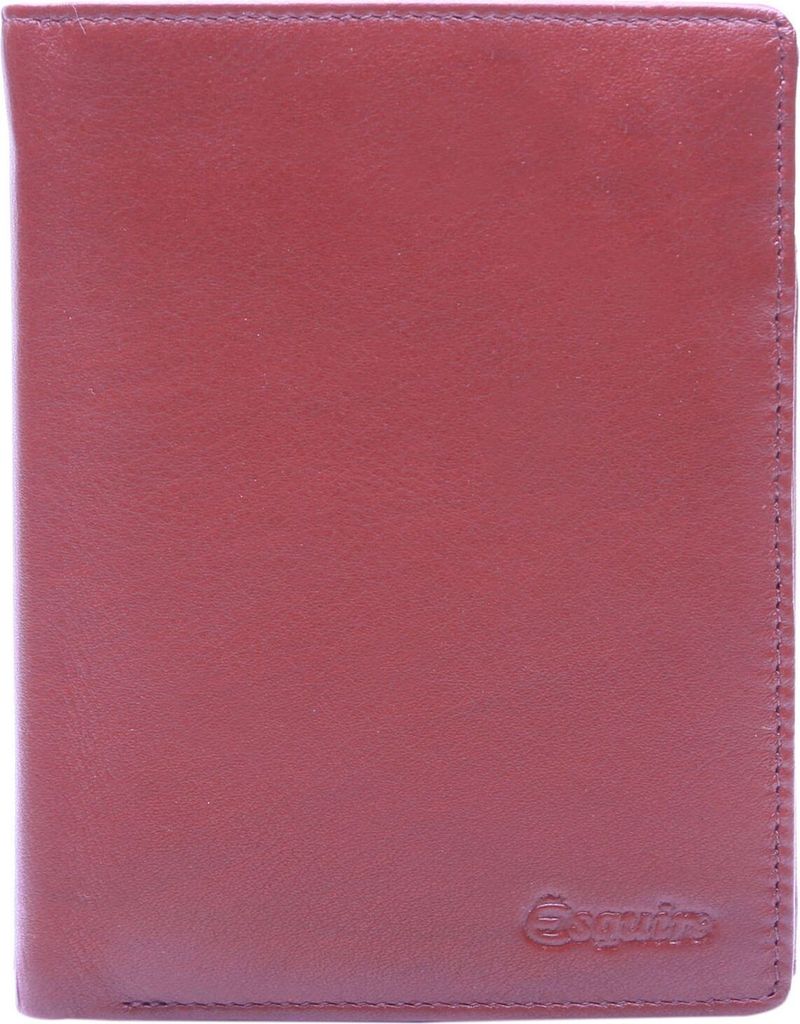 Esquire Leder Geldbörse RFID Large Wallet Red rot