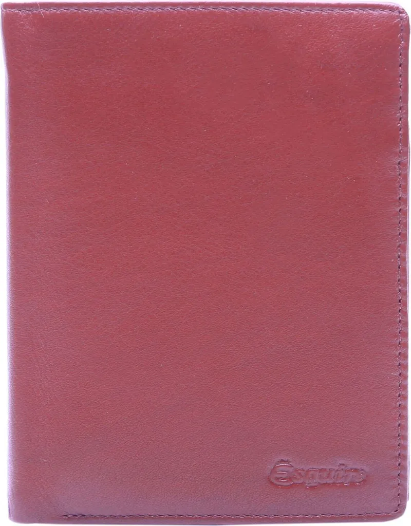 Esquire Portafoglio Grande Pelle Rossa RFID - Idea Regalo Elegante