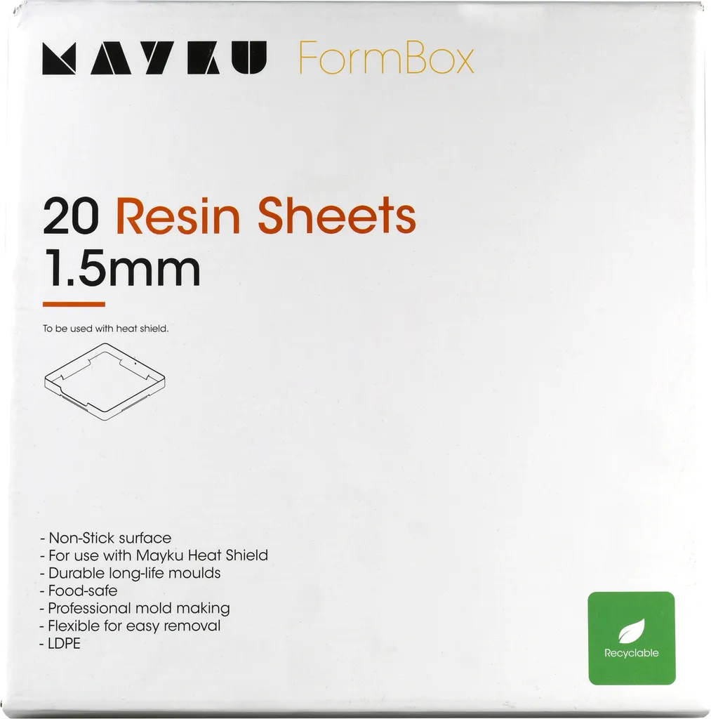 Plaques de plastique LDPE nature 1.5mm Mayku pour moules souples