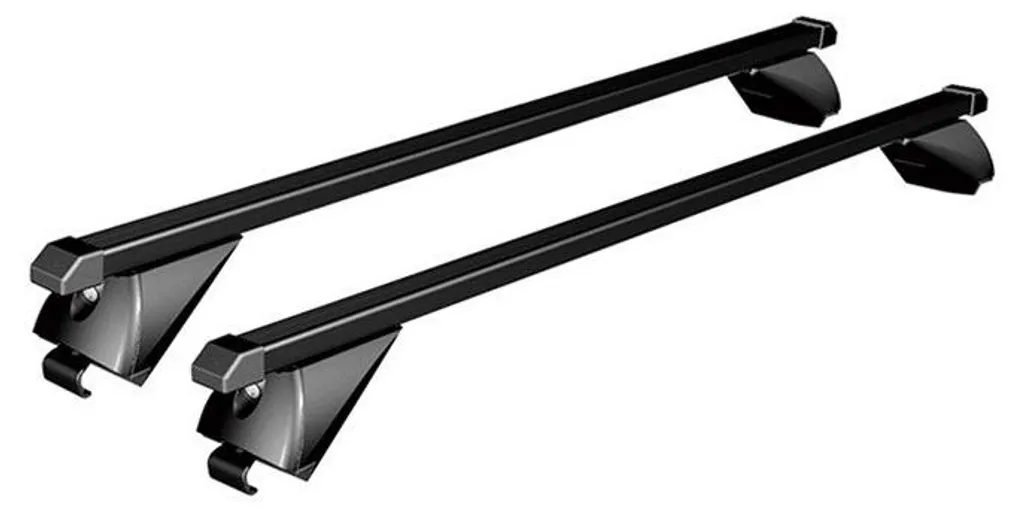 Barres de toit universelles 120 cm pour rails flush rails noires 90 kg