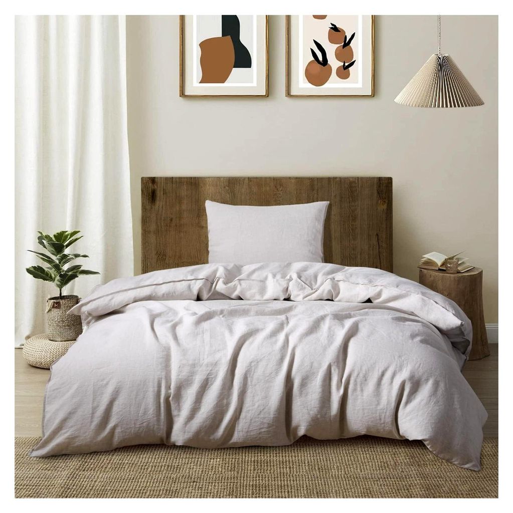 Leinen Bettwäsche 135×200 2-teiliges Set aus 100% Naturleinen