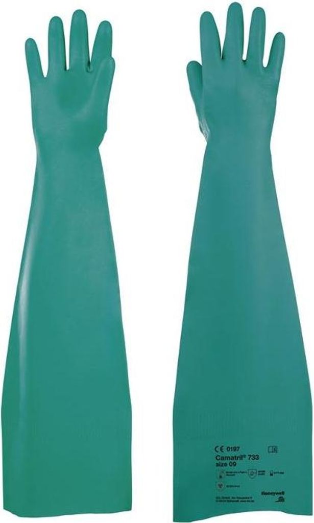 Chemikalienhandschuhe Camatril 733 Größe 10 grün EN 388 EN 374 PSA-Kategorie III