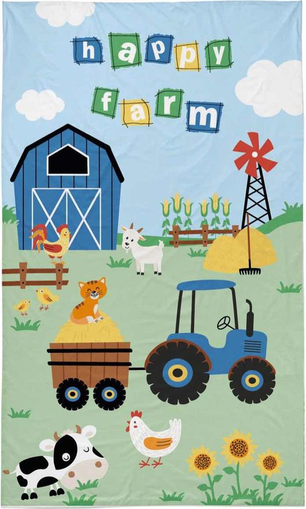 Detexpol Detská osuška 30x50 Farm modrá detská bavlna 25T Obrázok produktu 