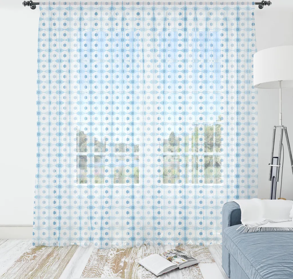 Grande Arazzo Parete 220x274 Abakuhaus - Satin Lavabile Azzurro Cielo