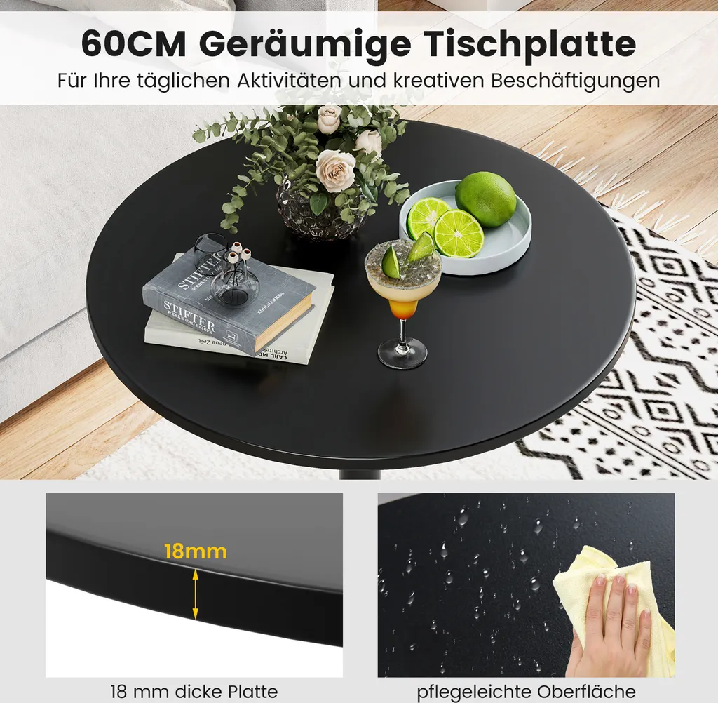 Petite table de bar gain de place et réglable pour studio et cuisine - 4
