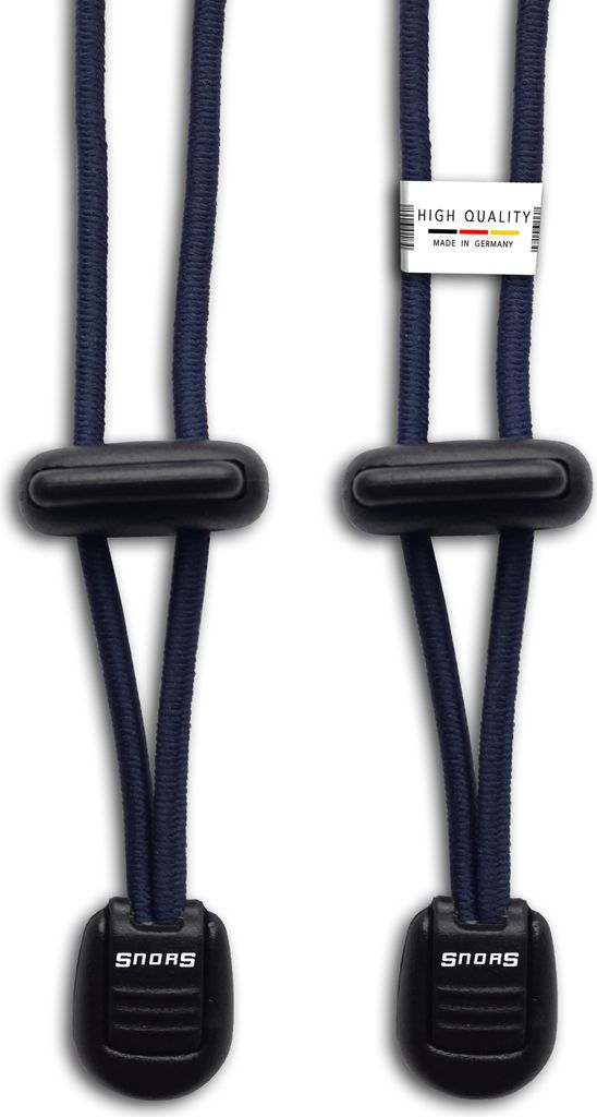 SNORS Schnürsystem - DUNKELBLAU - 120cm - elastische Produktbild 