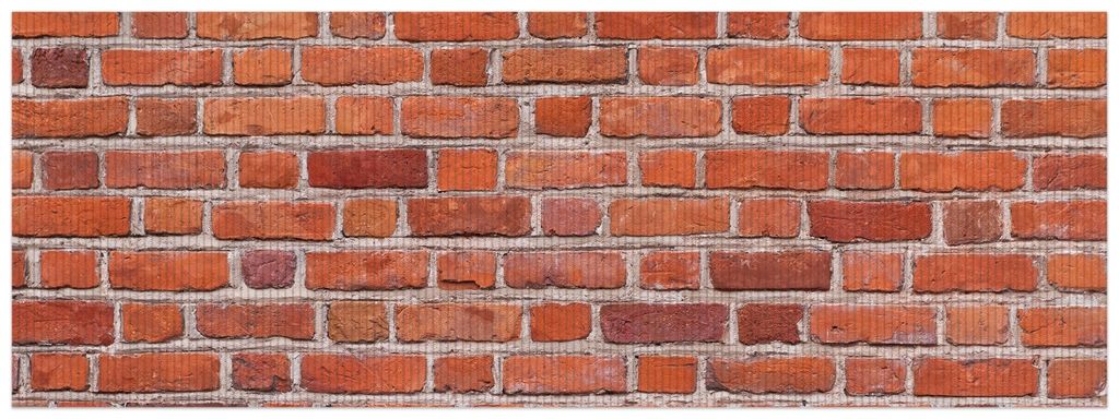 Wallario Duschmatte Antirutschmatte Badmatte Fußmatte Rote Ziegelsteinwand - Backsteine, Größe ca. 180 x 65 cm