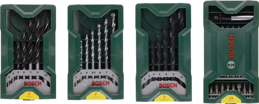 Bohr- Schrauberbit-Set 3+1, Mini-X-Line, Metall-, Stein-, Produktbild 