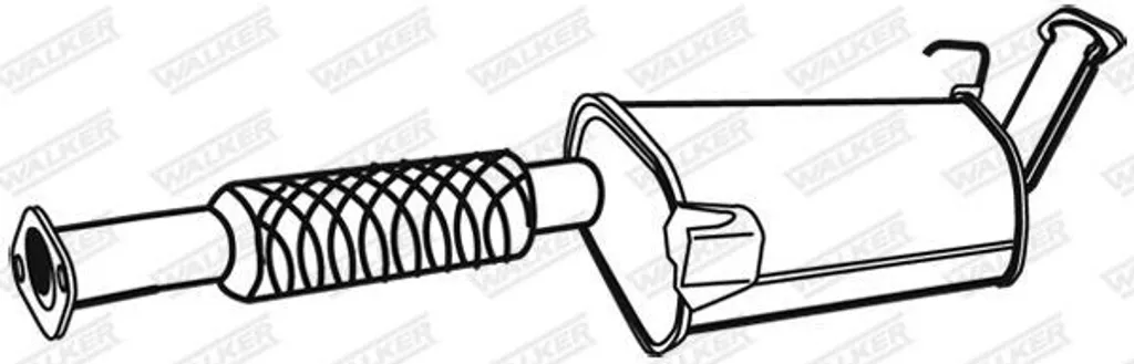 Silencieux Central Acier WALKER 70636 pour Passat 35I Haute Qualité