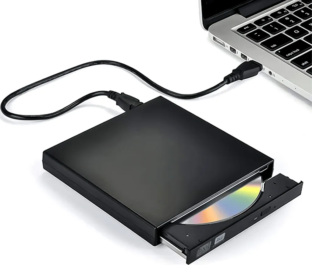 Registratore Usb Esterno A Disco Sottile Cd-R/Dvd-Rom/Rw Portatile Per Laptop