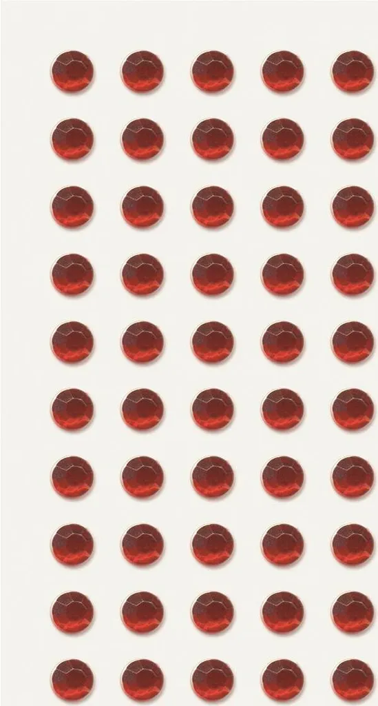 Stickers autocollants strass ronds rouges pour décoration et loisirs