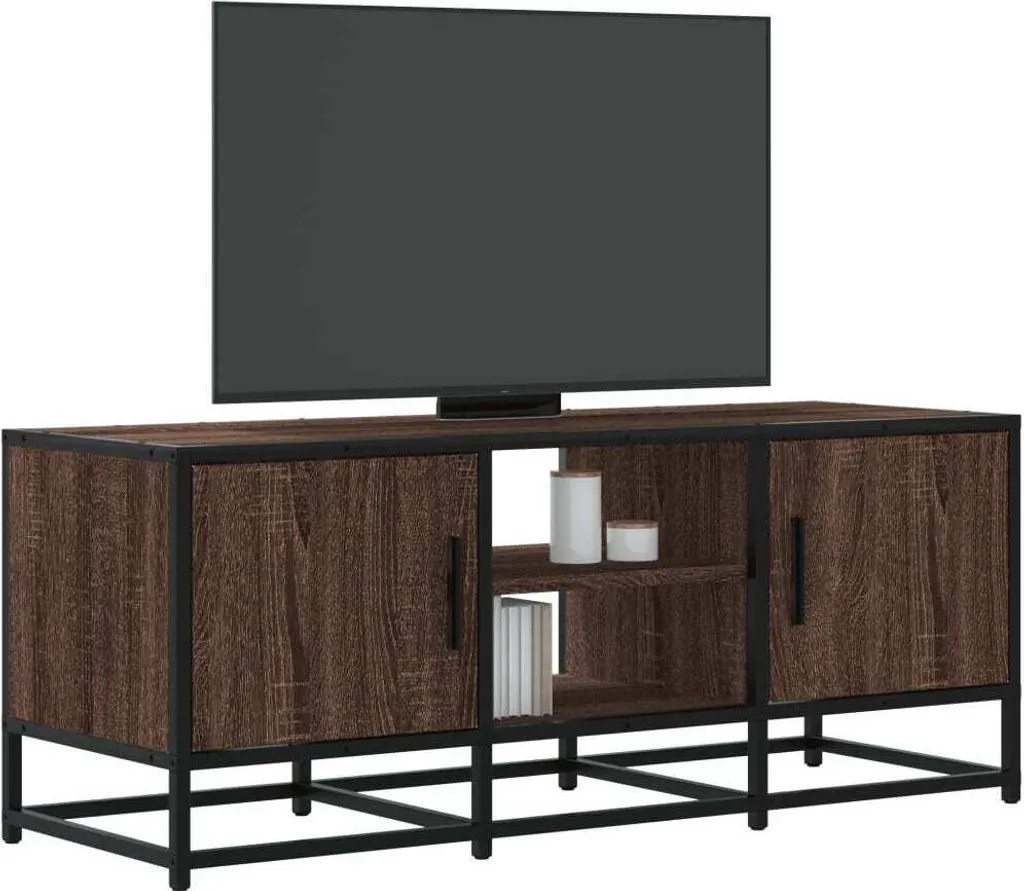 Mobile TV Maison Exclusive 100x35x41 cm - Ferro e Legno Rovere
