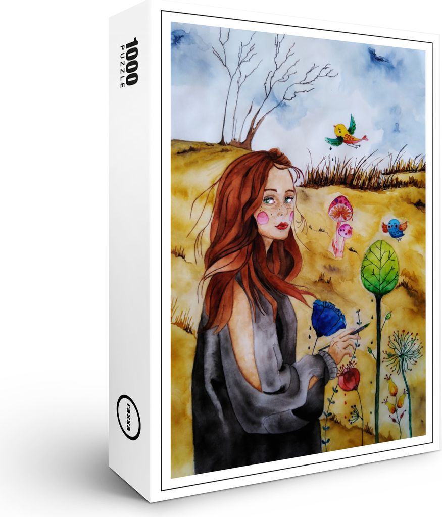 raxxa Premium-Puzzle "Life is like a canvas that is waiting to be filled and created by yourself", 1000 Teile