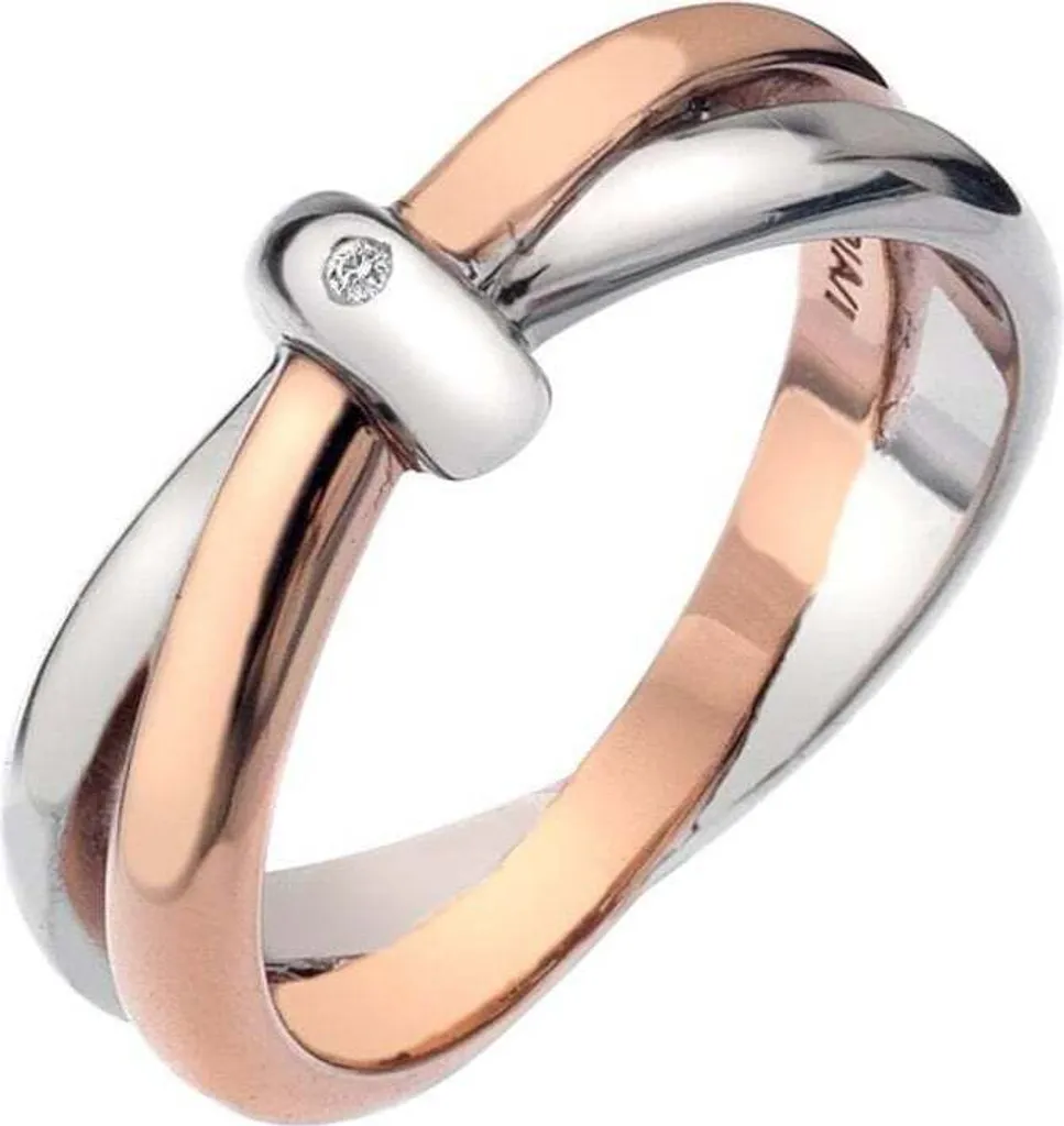 Bague Femme DR112 Argent Bicolore 54 : Un Bijou Chic Sans Irritation