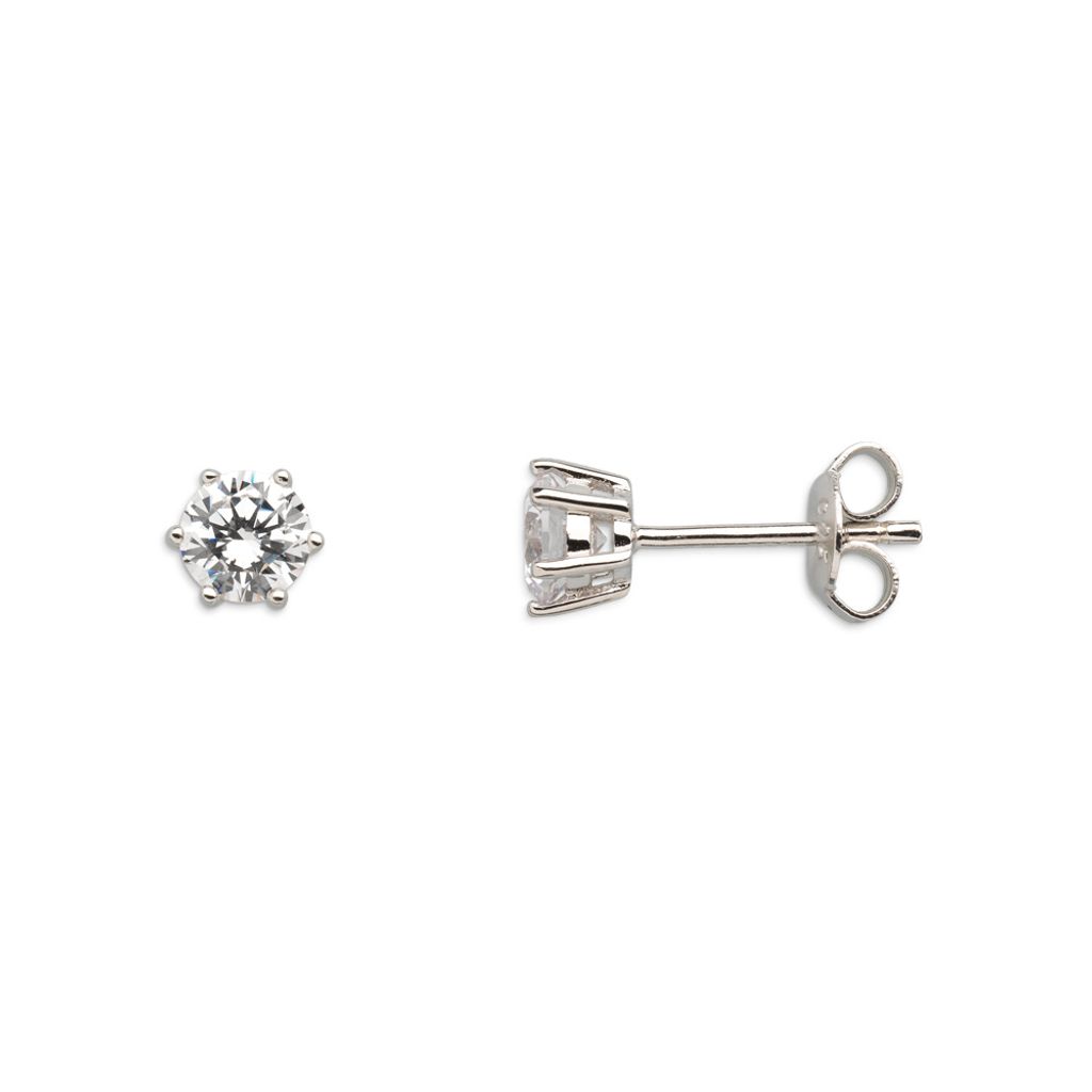 Xenox XS7213 Ohrstecker Silver Circle Silber Zirkonia Krappe Ø 5 mm