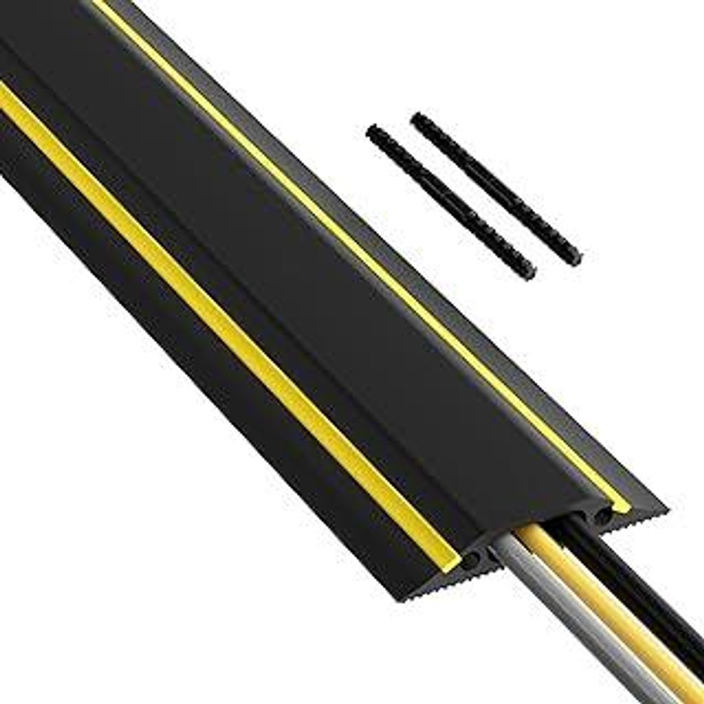 D-Line Boden Kabelbrücke FC83H mit Steckverbindung, Fussboden Kabelkana, Modular gefertigte Schlauchbrücke geeignete Boden-Kabelabdeckung, Boden-...