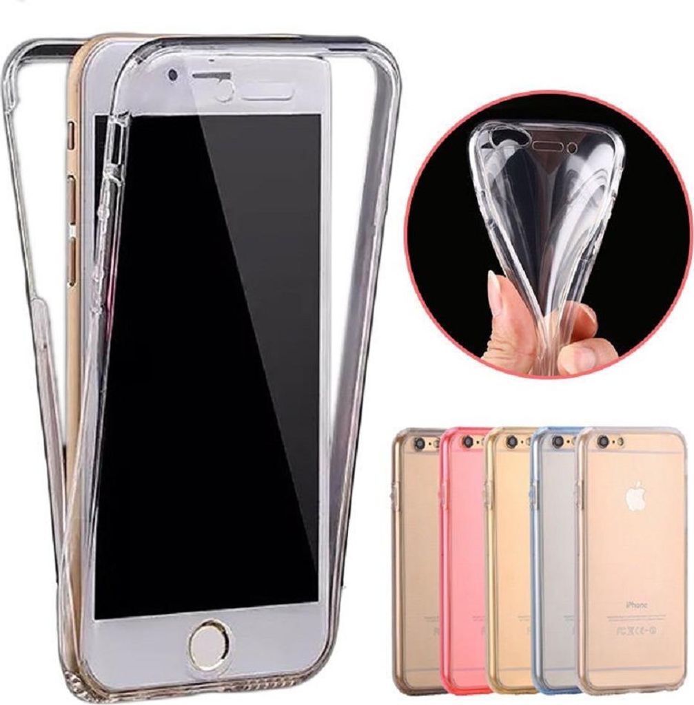 für iPhone 6 / 6S Full Cover Silikon TPU 360° Transparent Schutzhülle