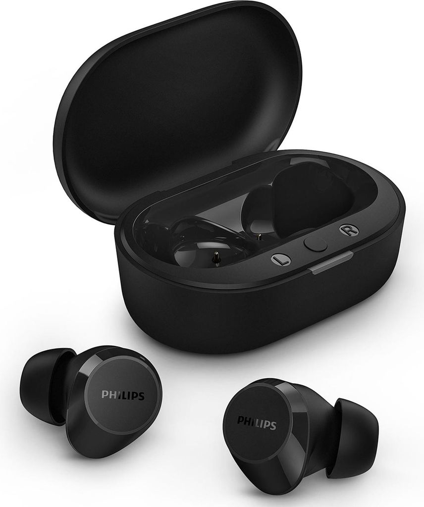 Philips TAT1209BK True Wireless In Ear Bluetooth Headphones - Small Buds. Great Value Natural Sound. Dynamic bass, Pocket-Sized Charging case, Clea...