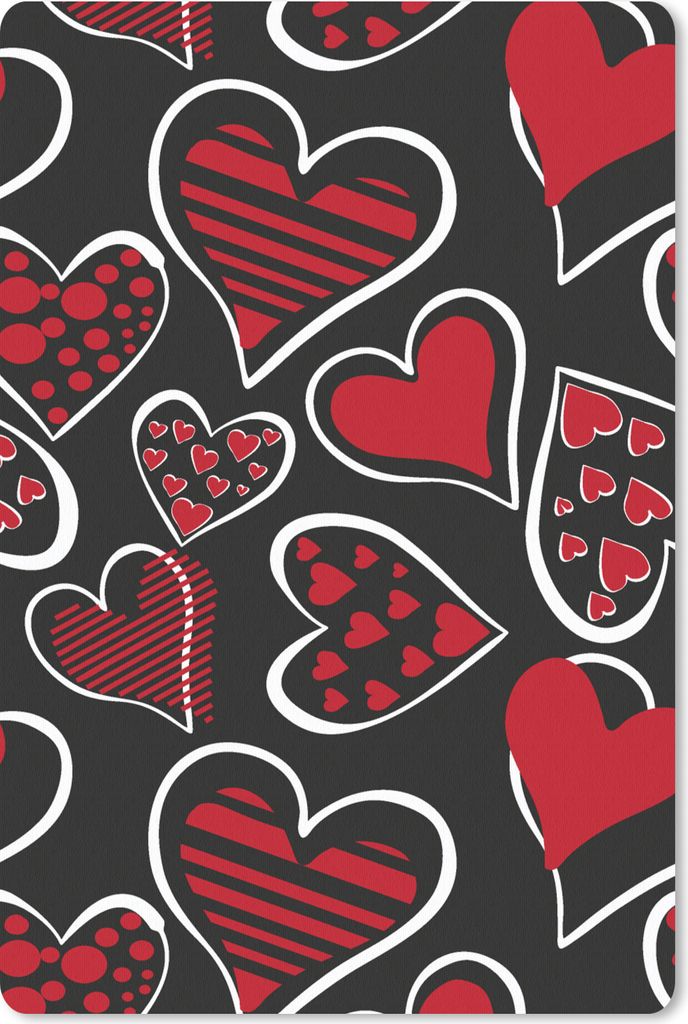 MuchoWow Mauspad Mousepad Mädchen - Herz - Liebe - Muster - Mädchen - Kinder - Kind 40x60 cm - Mousepads - Maus Mat - Pad - Mausunterlage - Sch...