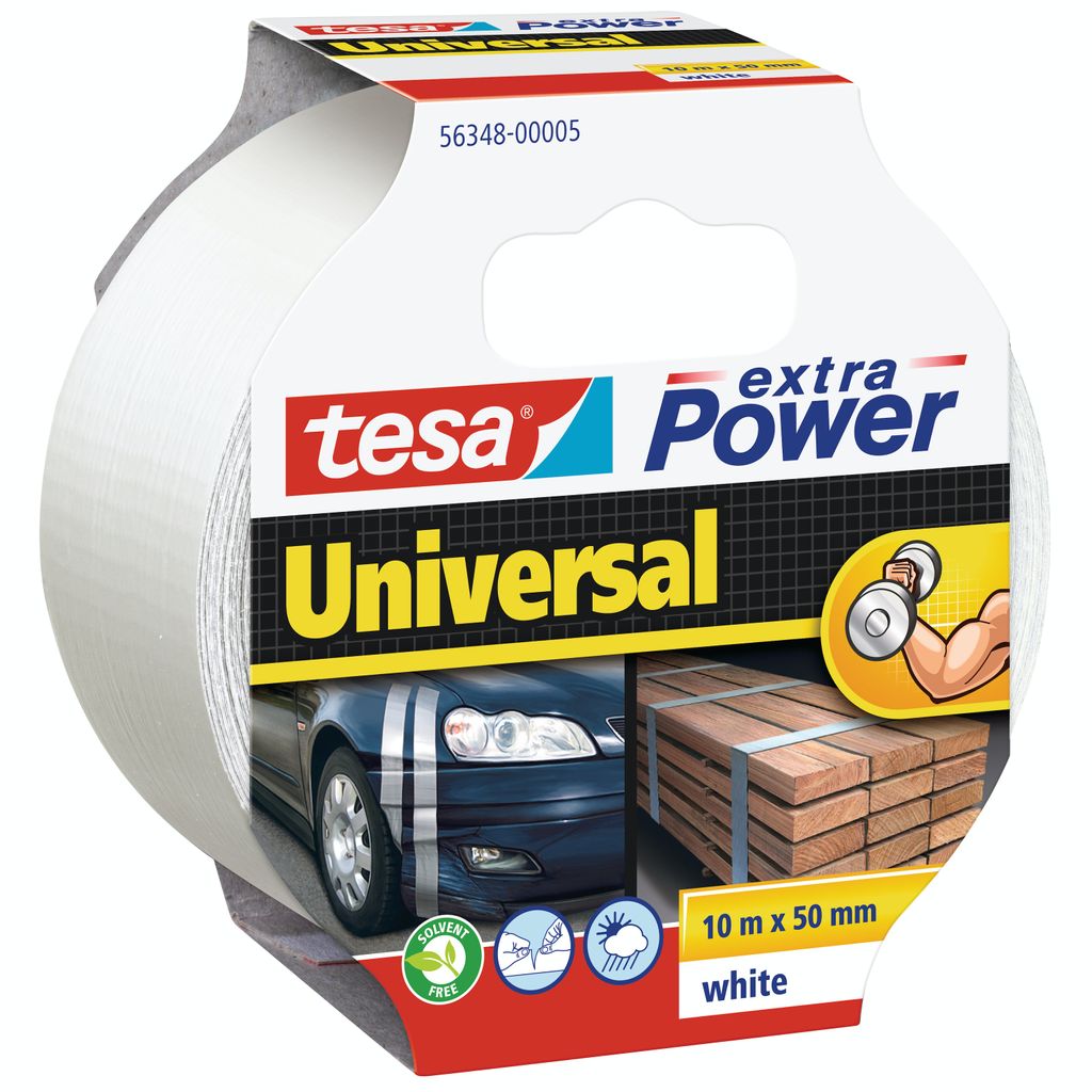 TESA extra Power Universal, Weiß, Befestigung, Handwerk, Produktbild 