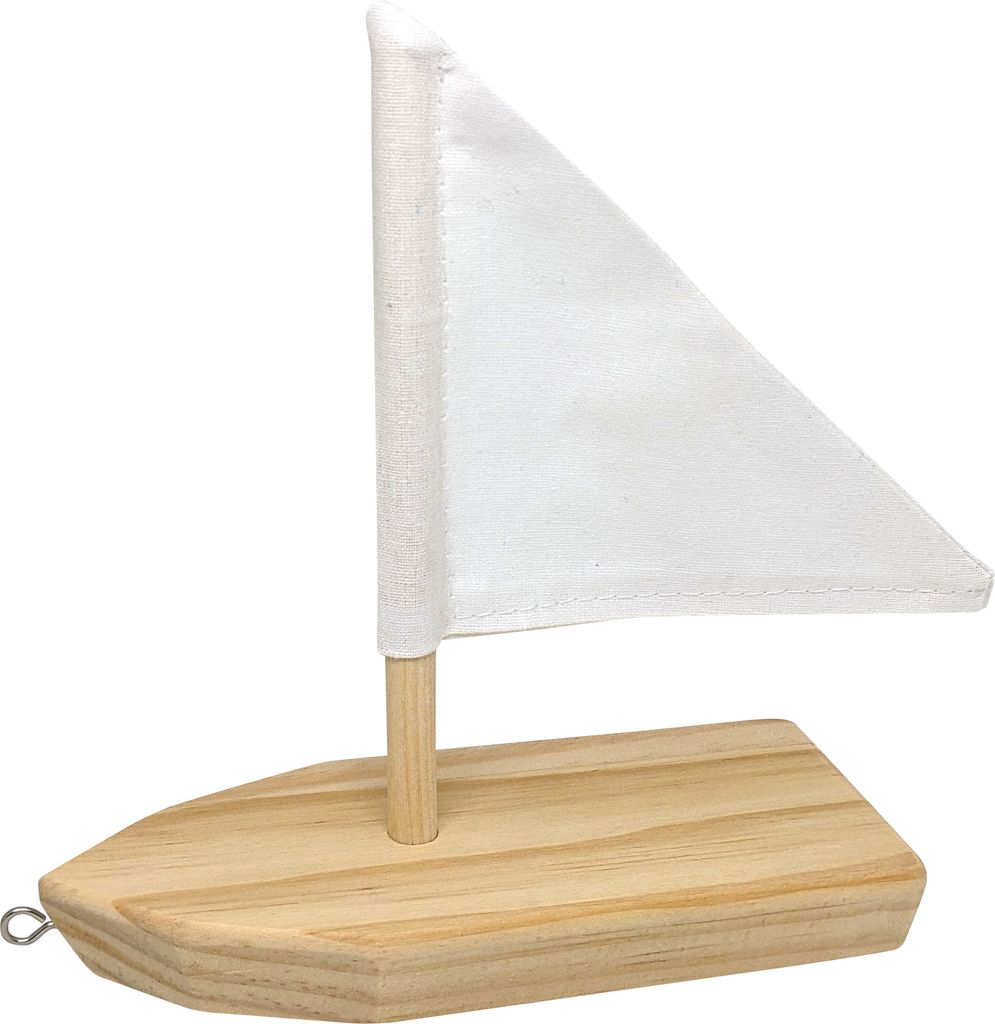 Pebaro Holzbauset Jolle, Boot zum Zusammenbauen und Bemalen mit Mast und Segel, 474