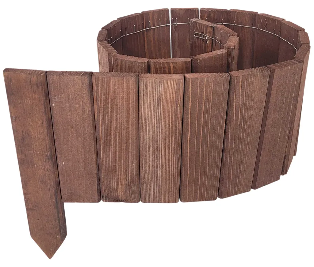 Clôture décorative en bois traité 550 cm pour parterres et potagers