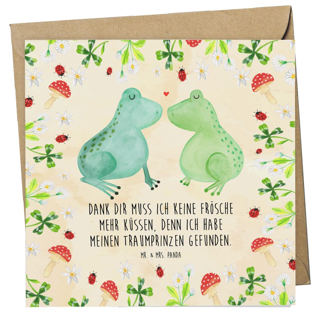 Mr. & Mrs. Panda Glückwunschkarte Frosch Liebe - Produktbild 
