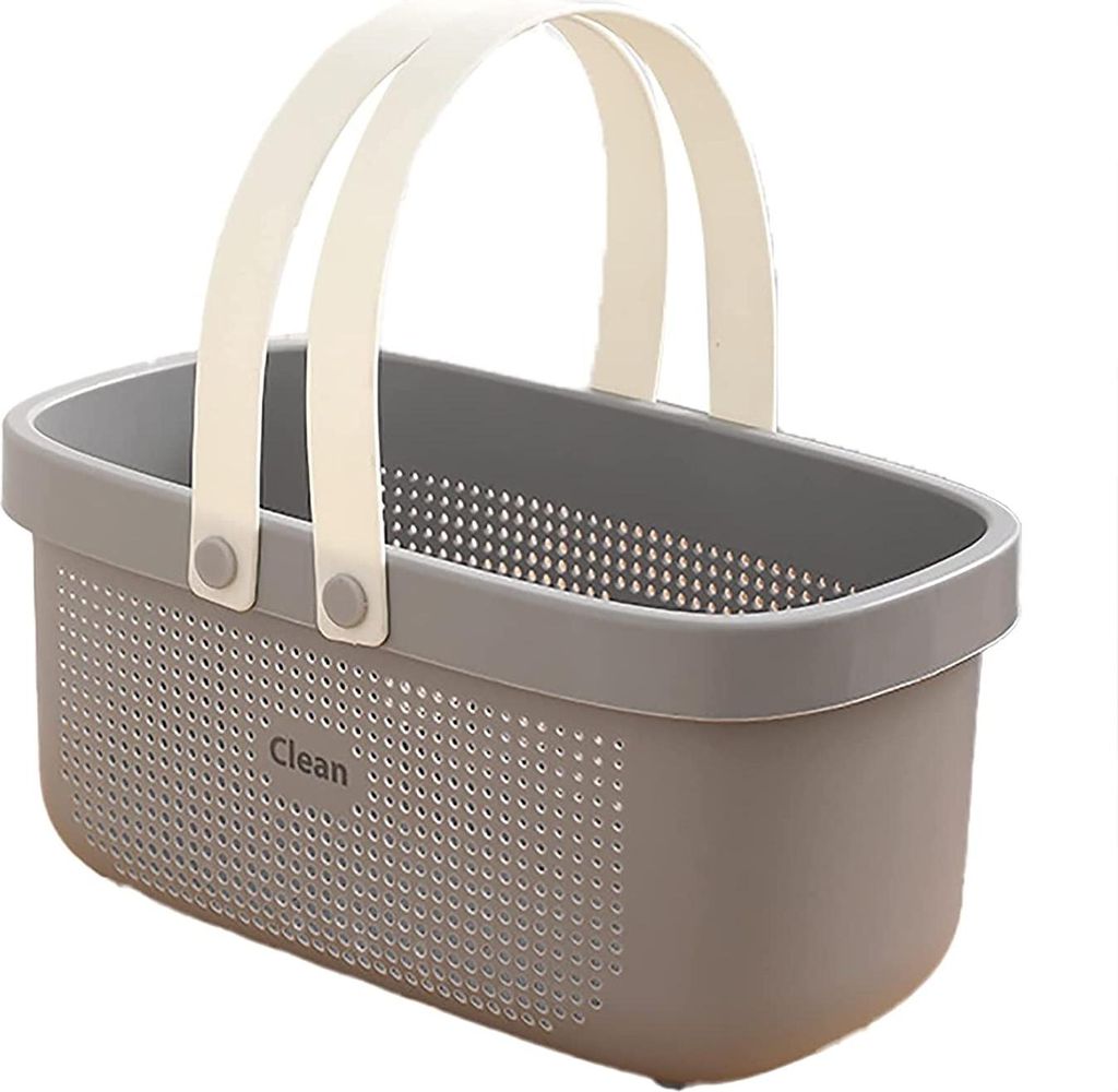Tragbarer Duschkorb, Aufbewahrungskorb aus Kunststoff, mit Griff, Bad-Organizer
