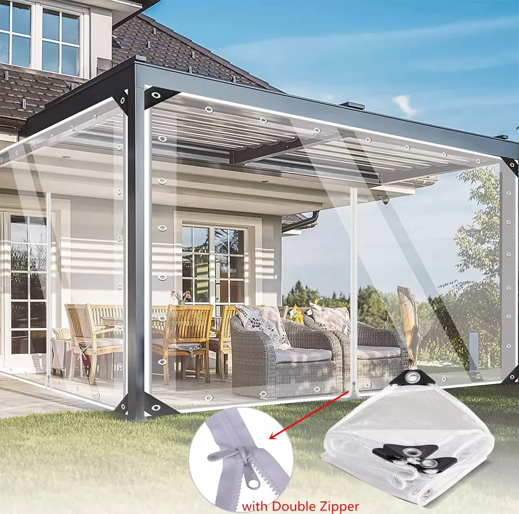 Bâche anti-pluie 2x2m transparente : finissez-en avec le mobilier mouillé