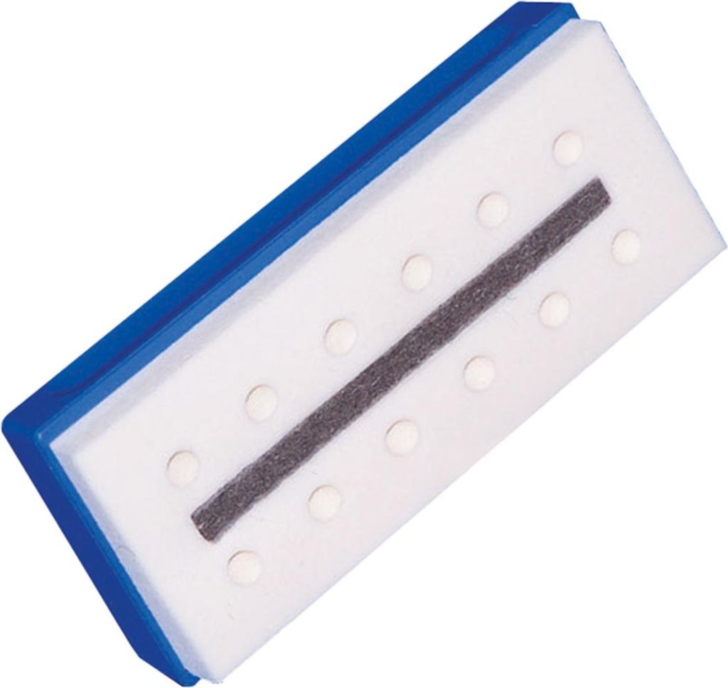 Dust-Master Tafelreiniger Latex Wischer mit integriertem Filzstreifen und Handgriff 16 x 7 cm