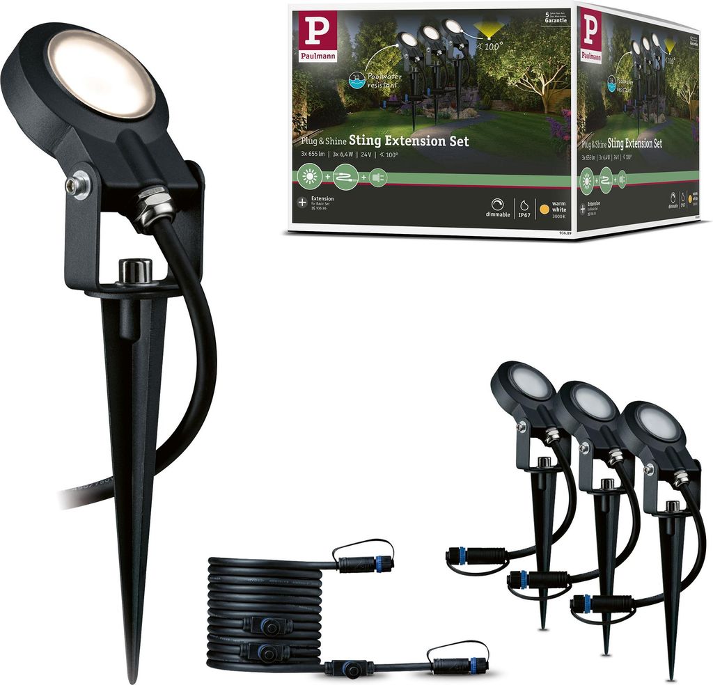 Paulmann Plug & Shine LED Gartenstrahler Sting Zdjęcie produktu 