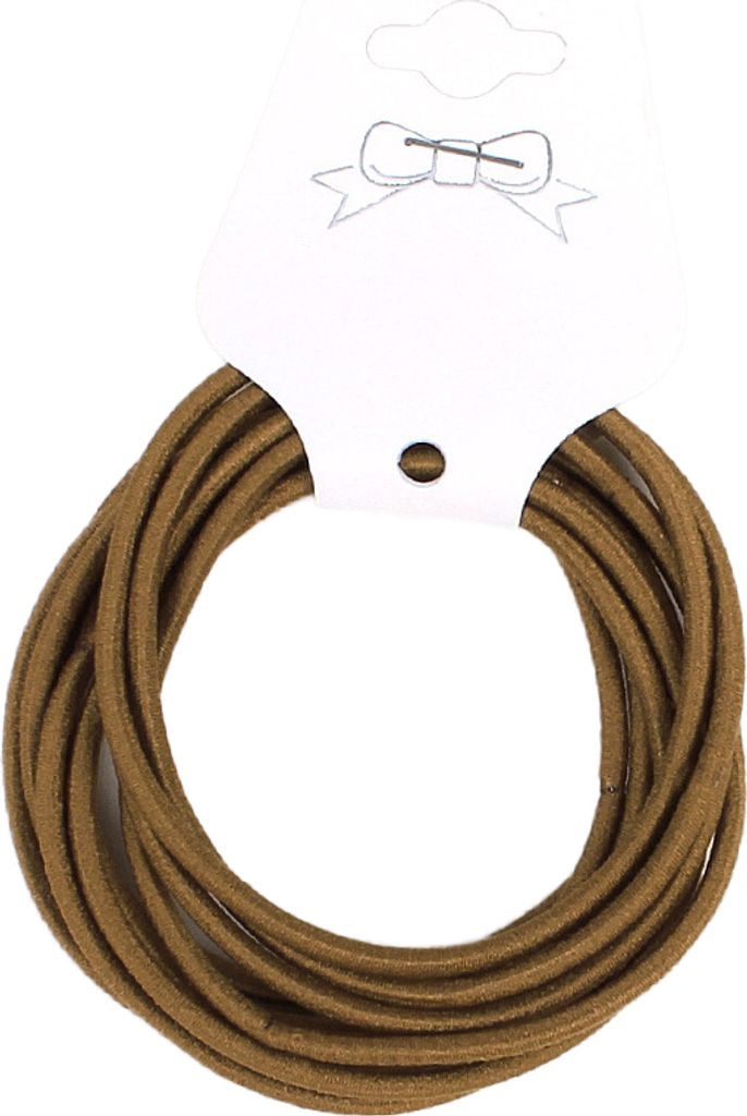 100 Haargummis 50mm elastisches Haar Band Zopfgummis ohne Metall Farbwahl, Größe:50mm, Farbe:braun