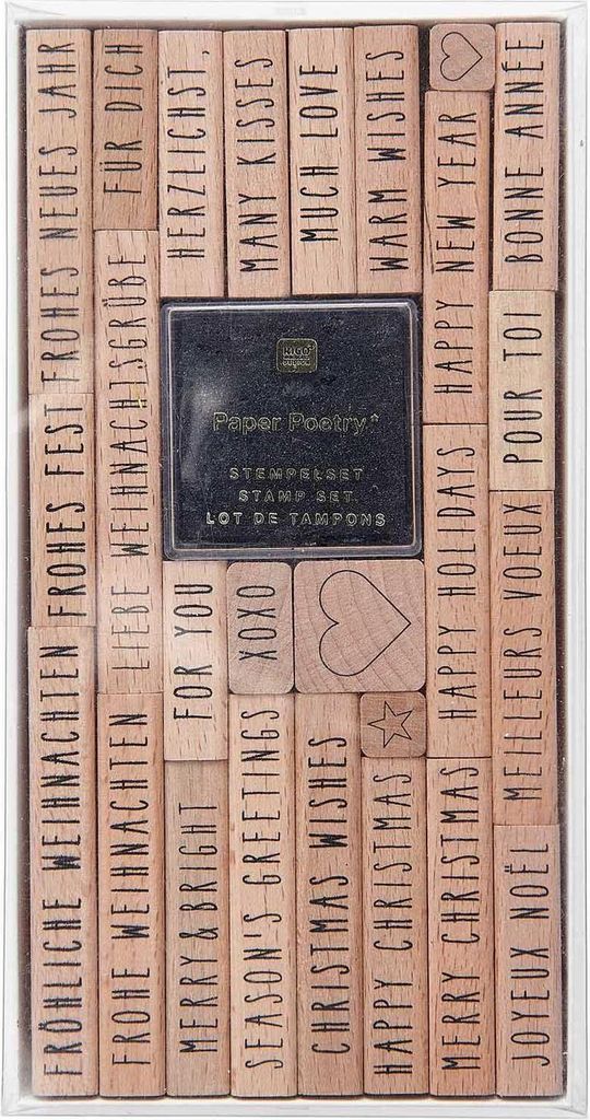 Stempelset Merry Christmas, Typewriter100%, 26 Stempel Produktbild 