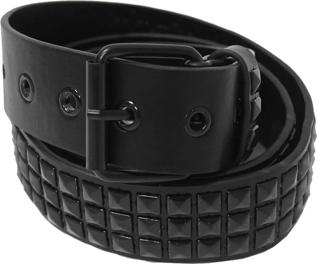 Cintura Nera Borchiata Dangerous Threads – Borchie Piramidali In Nichel, Larga 3,8 Cm, Stile Punk E Gotico - 3