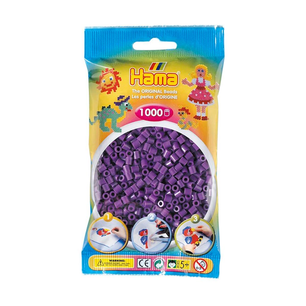 Hama-Perlen Lila 1000Stück, 1Beutel