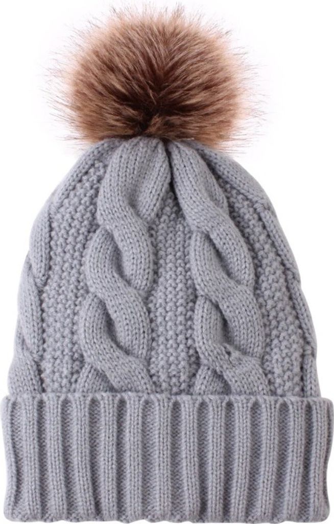 Merry Mütze Grau - Stylische und warme Wintermütze KP21352